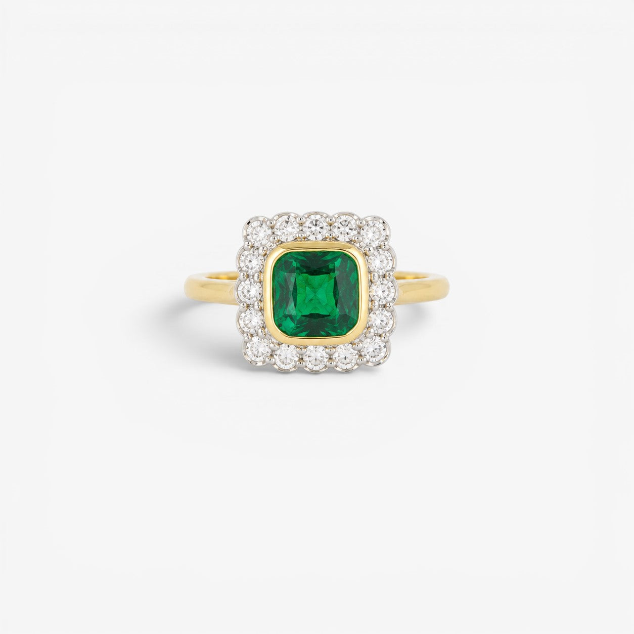Bezel Edge Square Cluster