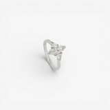 Marquise Diamond Three Stone Engagement Ring