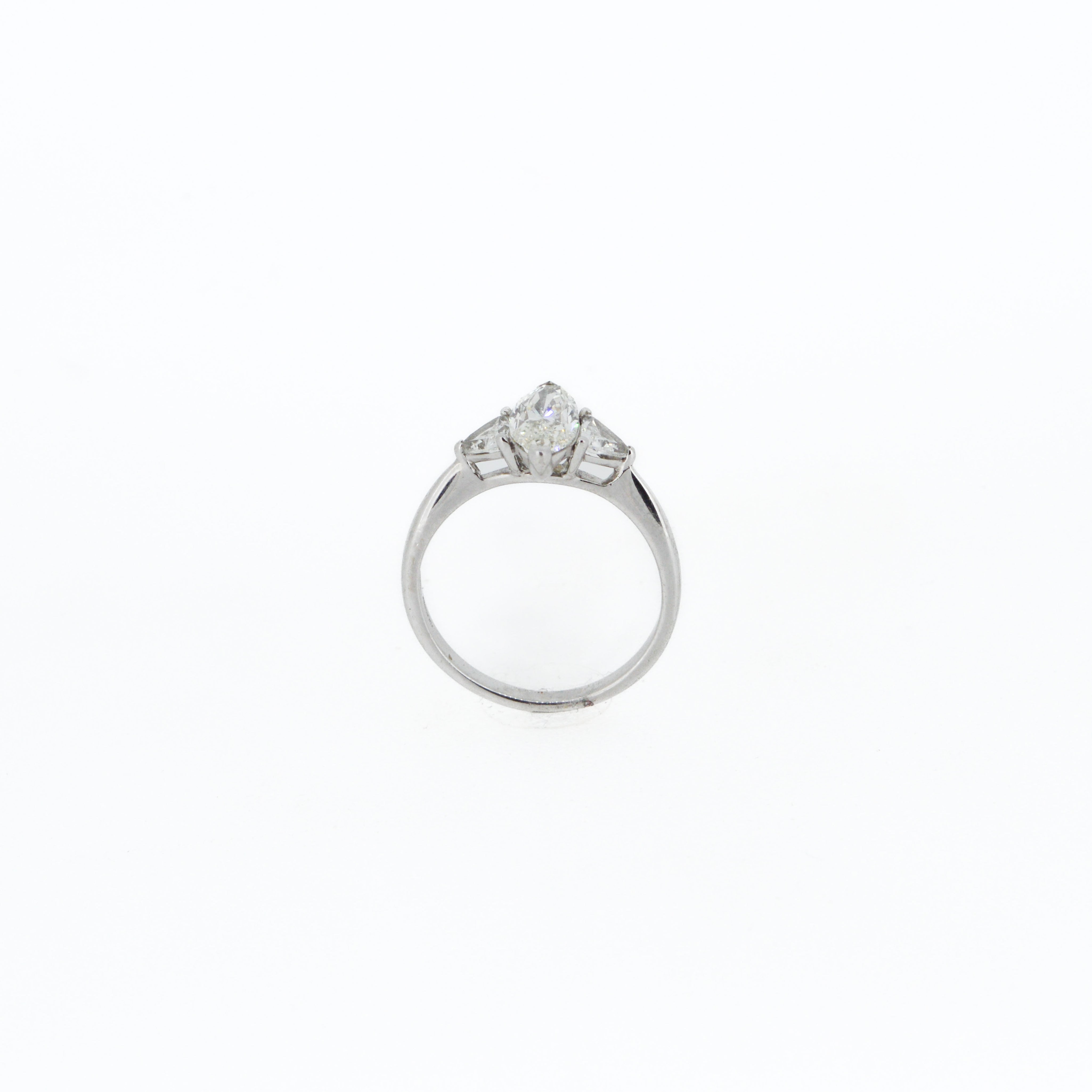 Marquise Diamond Three Stone Engagement Ring