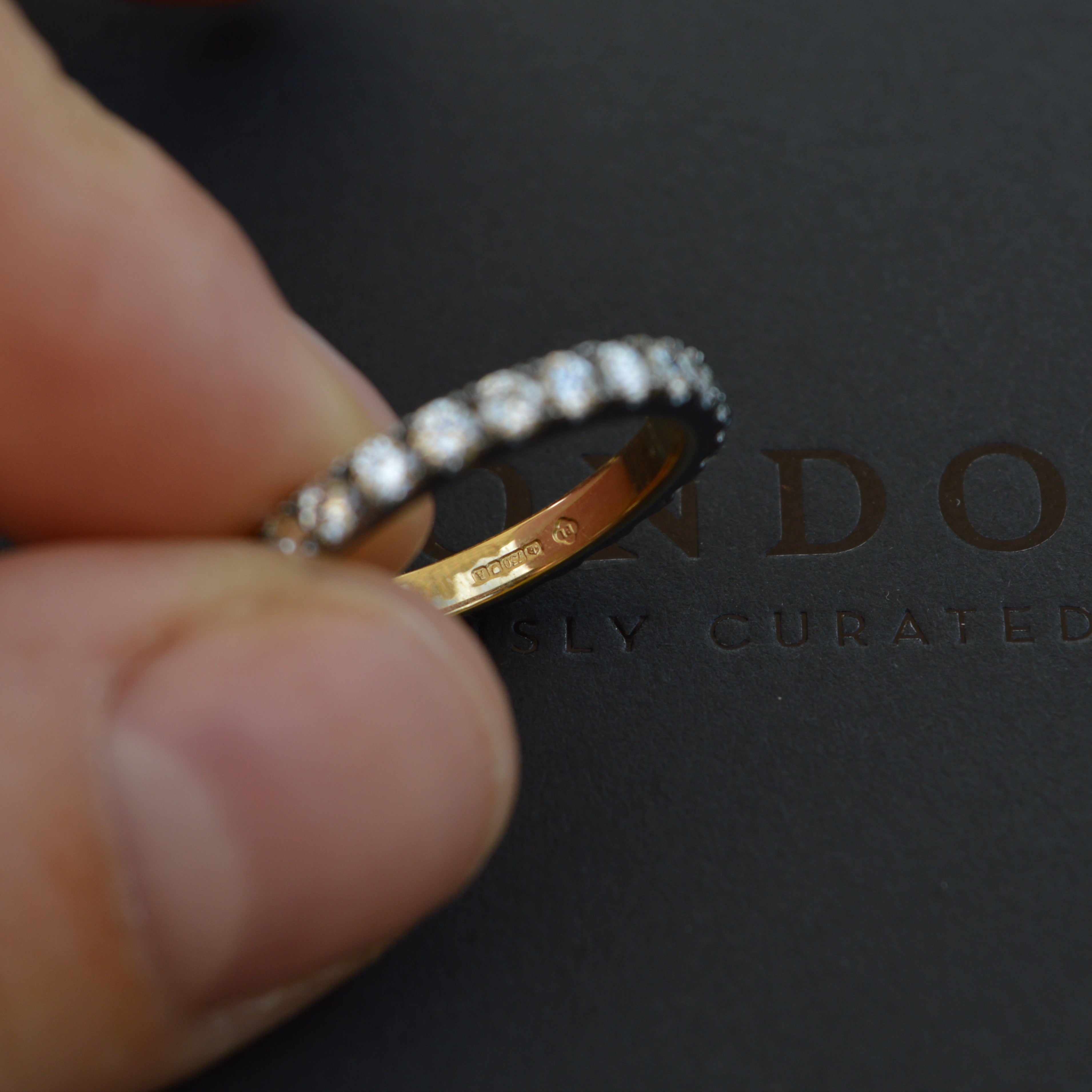 Georgian Inspired Diamond Eternity Wedding Ring