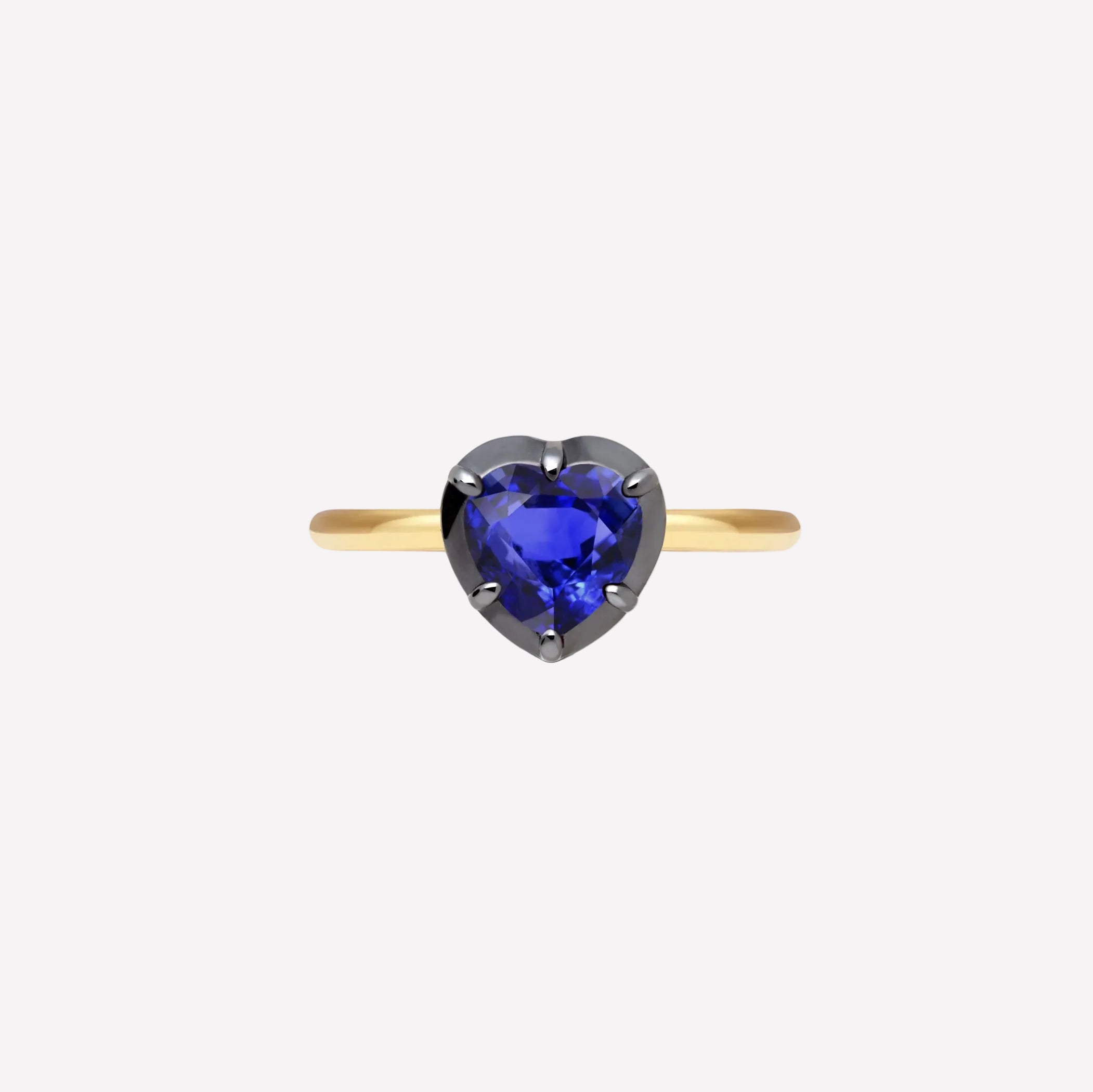 1ct Heart Shaped Stone Georgian Inspired Ring
