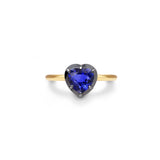1ct Sapphire Heart set in our Georgian Inspired Gold Setting
