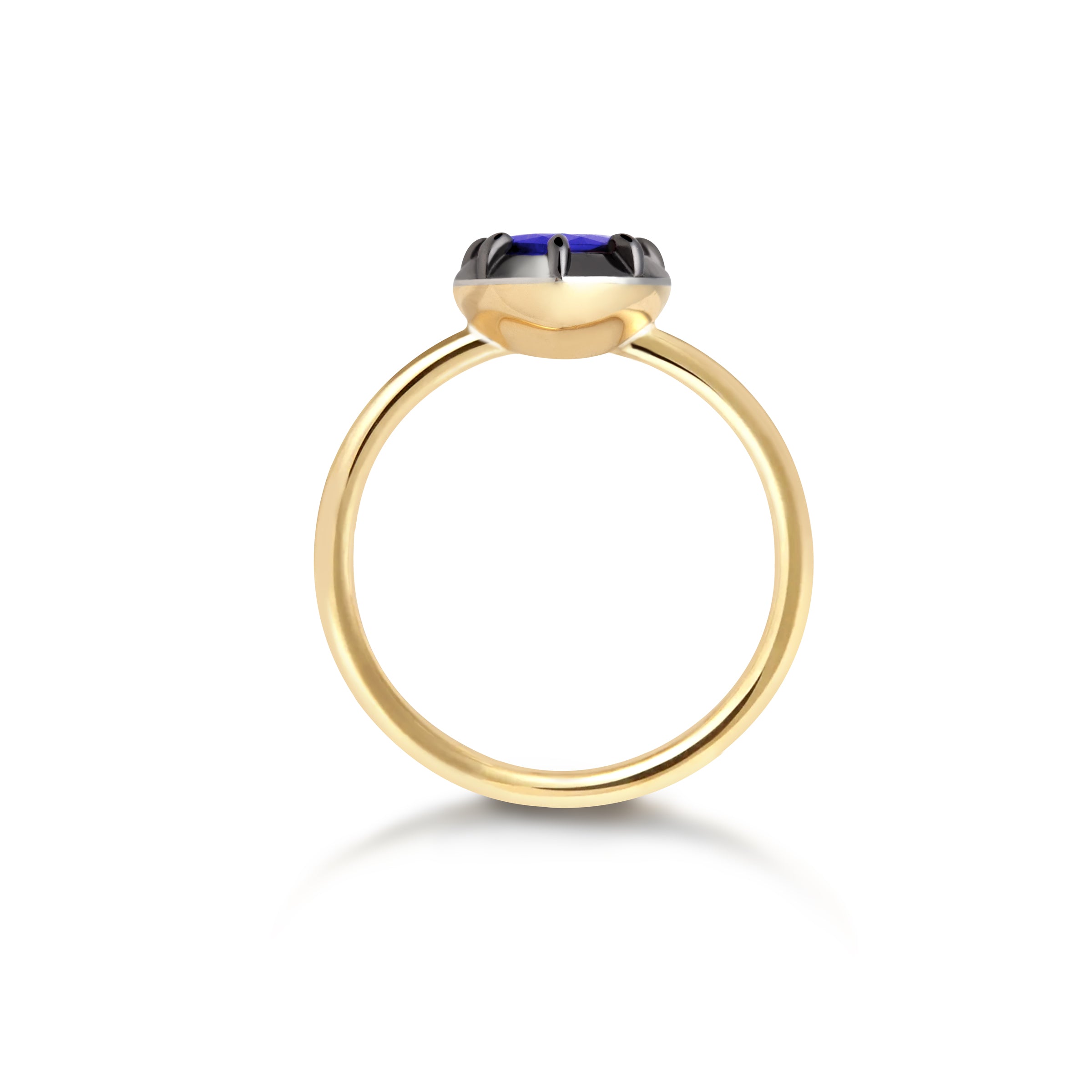 1ct Heart Shaped Stone Georgian Inspired Ring
