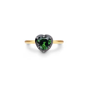 1ct Heart Shaped Stone Georgian Inspired Ring