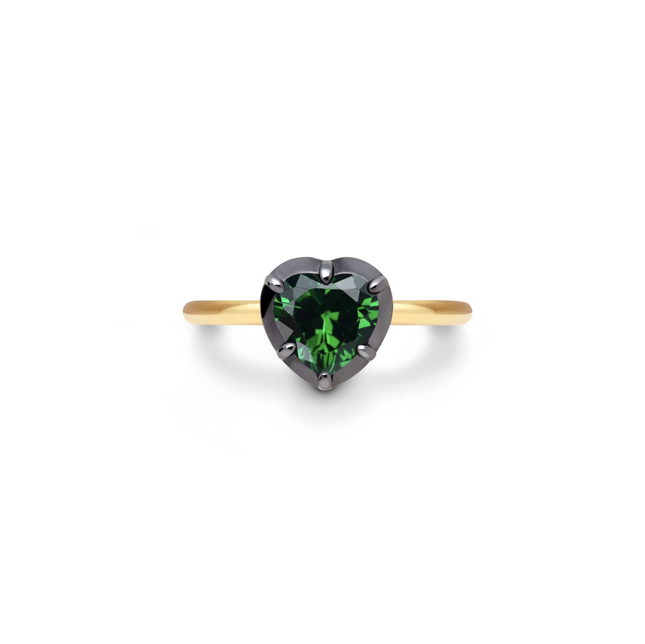 1ct Heart Shaped Stone Georgian Inspired Ring