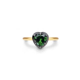 1ct Heart Shaped Stone Georgian Inspired Ring