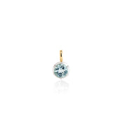 March Birthstone Georgian Inspired Setting Drop Necklace