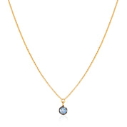 June Birthstone Georgian Inspired Setting Drop Necklace