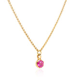 October Birthstone Georgian Inspired Setting Drop Necklace