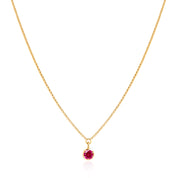 July Birthstone Georgian Inspired Setting Drop Necklace