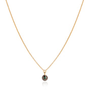May Birthstone Georgian Inspired Setting Drop Necklace