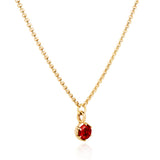 January Birthstone Georgian Inspired Setting Drop Necklace