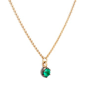 May Birthstone Georgian Inspired Setting Drop Necklace
