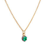 May Birthstone Georgian Inspired Setting Drop Necklace