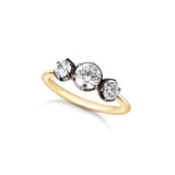 Georgian Inspired Diamond Trilogy Engagement Ring