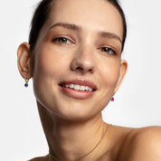 Birthstone Asymmetric Georgian Inspired Drops- Sapphire and Ruby - Medium