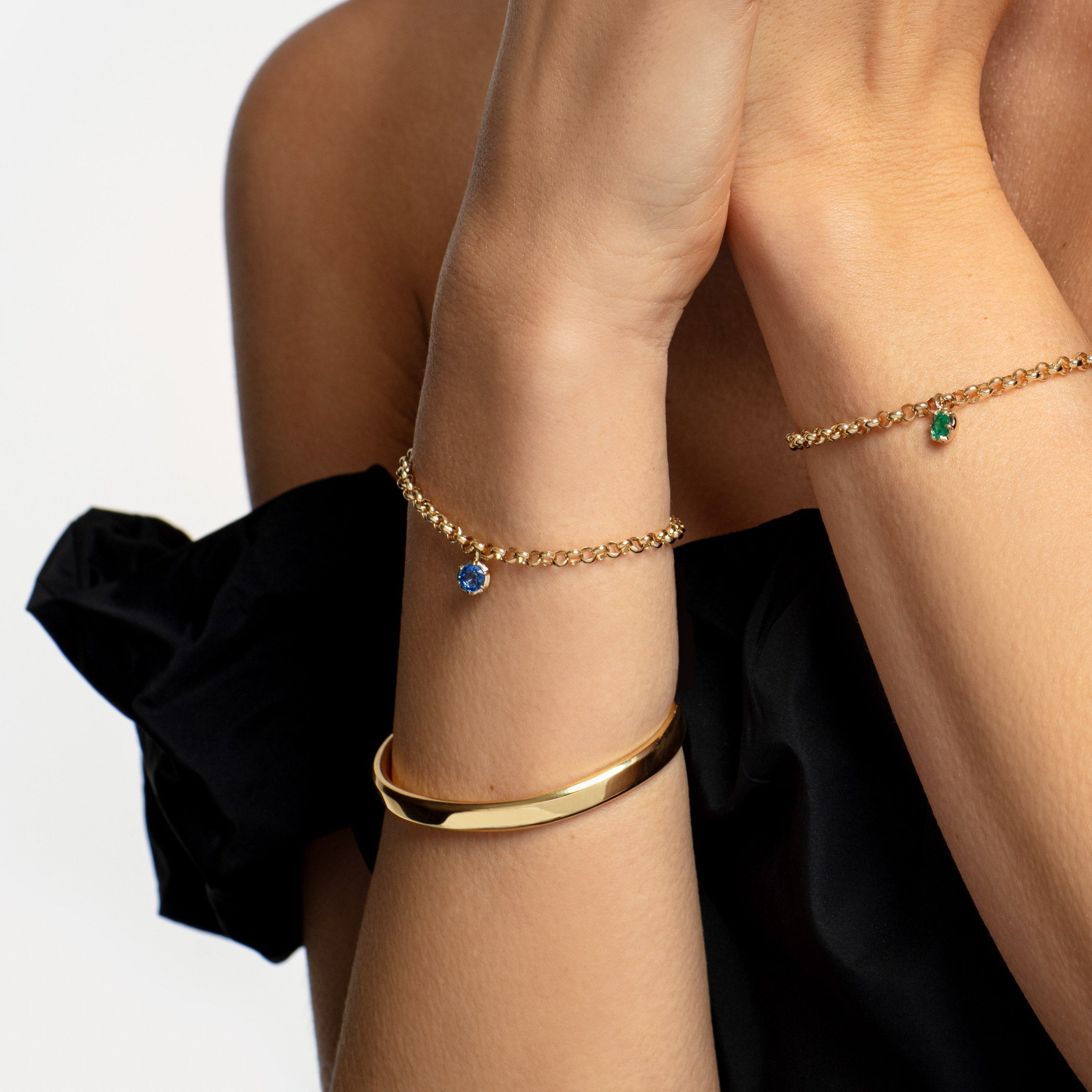 Five Stone Diamond Drop Georgian Inspired Setting Bracelet