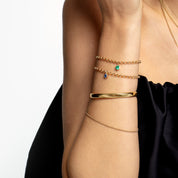 May Birthstone Emerald Georgian Inspired Setting Bracelet