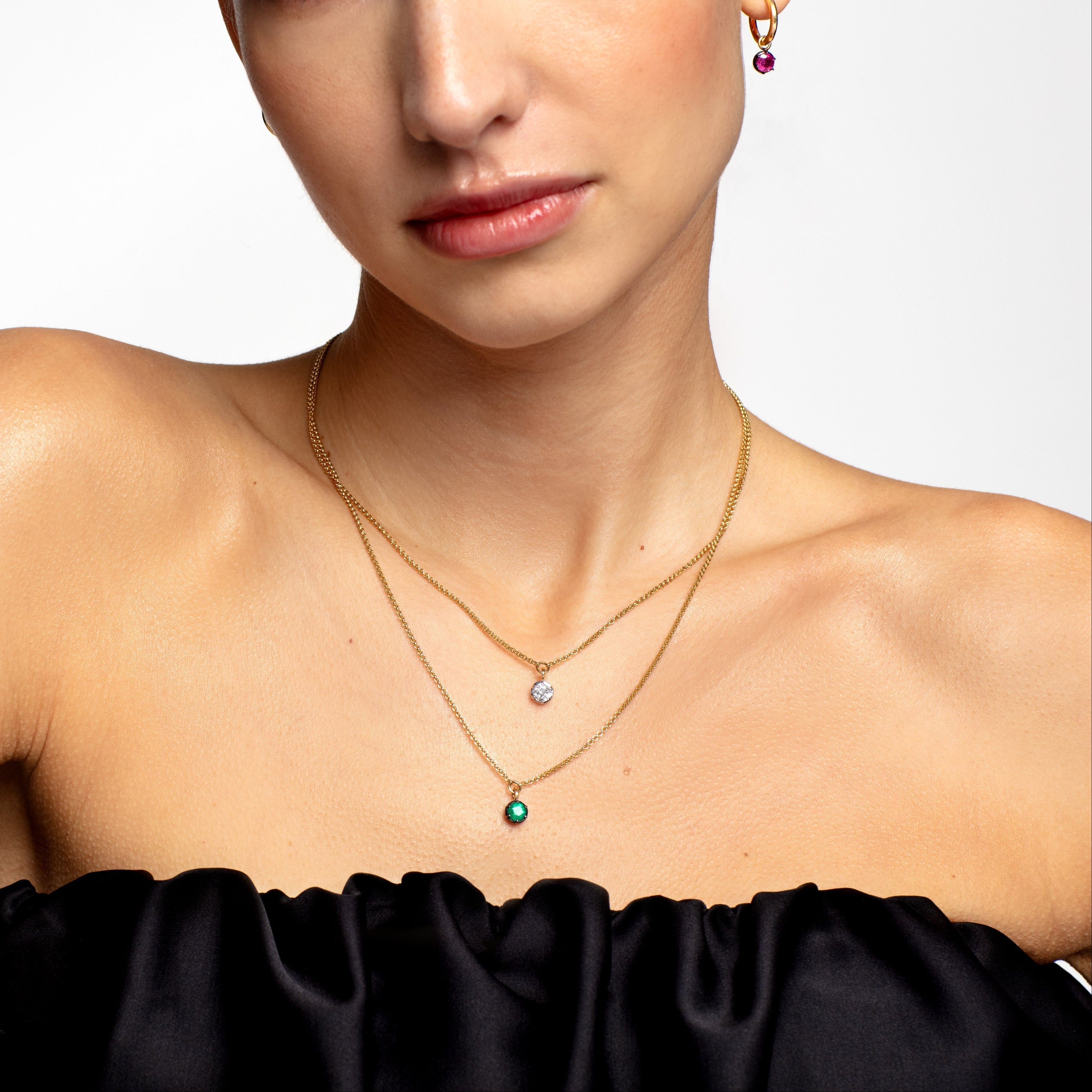 April Diamond Georgian Inspired Setting Pendant