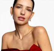 Birthstone Asymmetric Georgian Inspired Drops- Sapphire and Ruby - Medium
