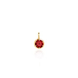 January Garnet Georgian Inspired Setting Pendant