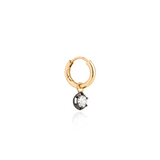 Georgian Inspired White Topaz Single Hoop Drop - Small
