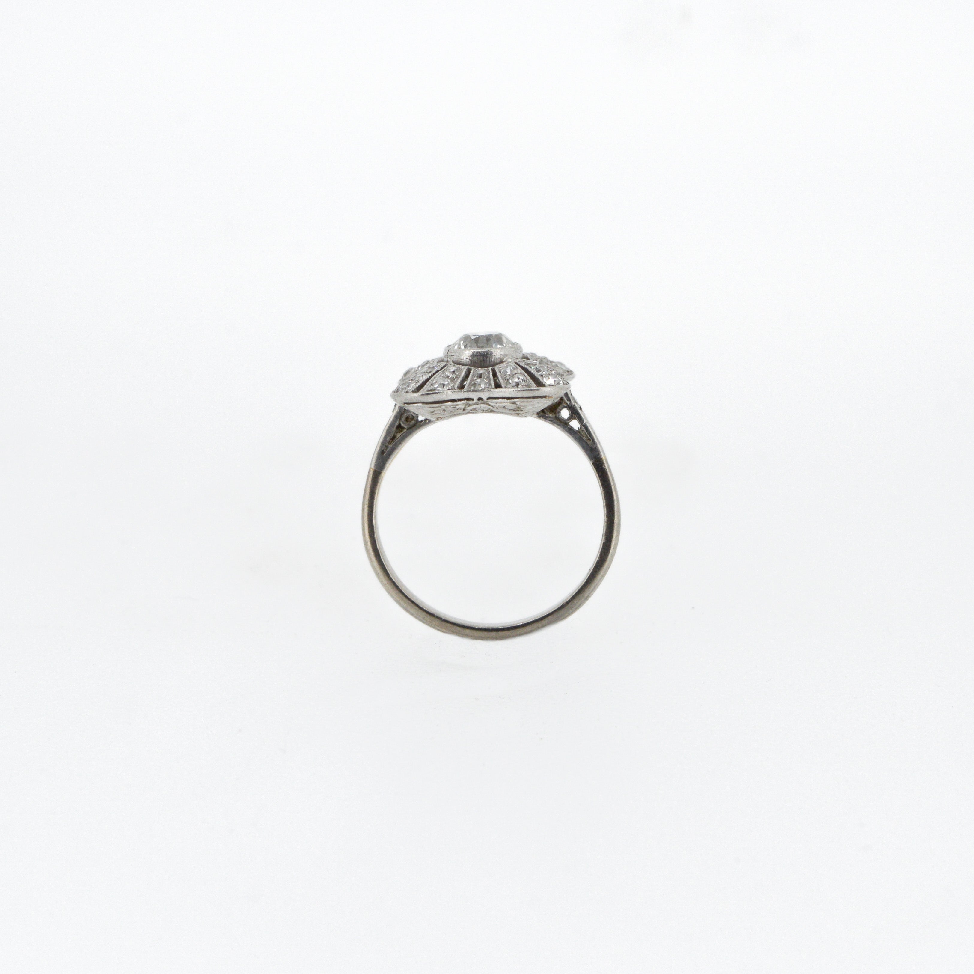 Unique Art Deco 1920's Diamond Engagement Ring